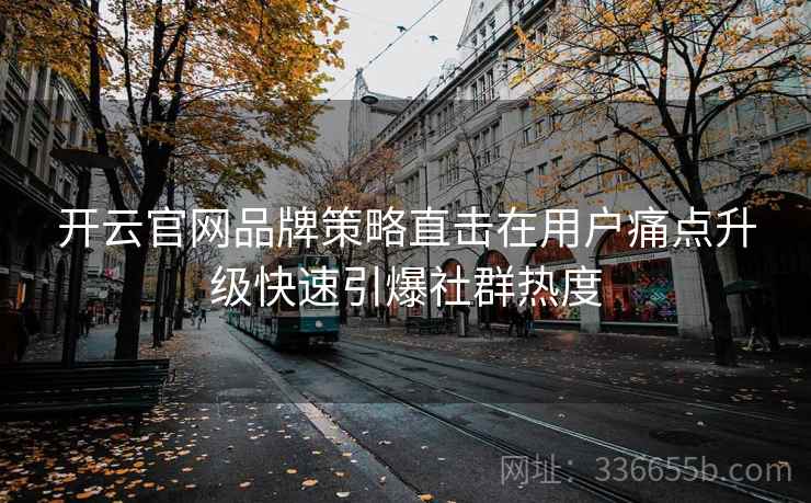 开云官网品牌策略直击在用户痛点升级快速引爆社群热度