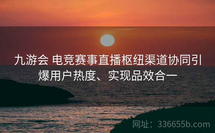 九游会 电竞赛事直播枢纽渠道协同引爆用户热度、实现品效合一